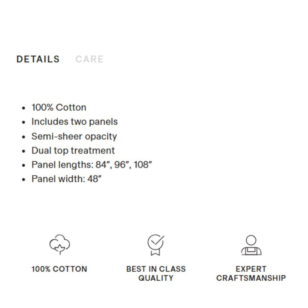 NWOT QUINCE 48x108 Cotton Sheer Curtain Set (Set of 2) Grey 5⭐Customer Reviews - Picture 5 of 9